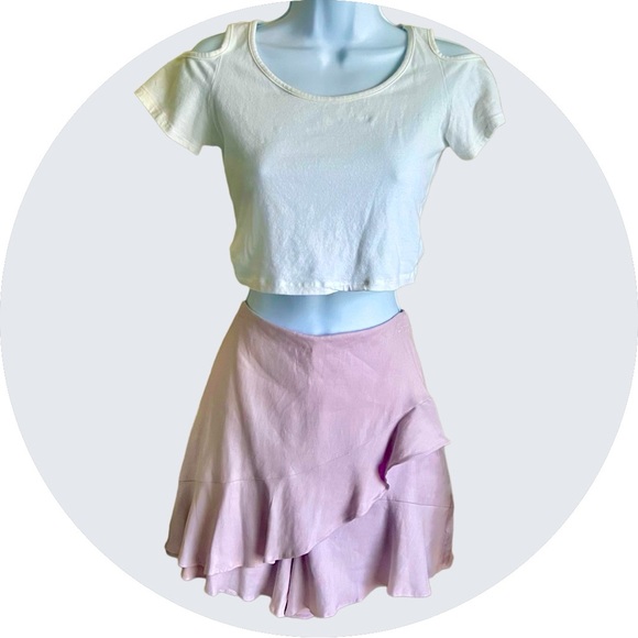 NWT Express Lilac Ruffle Skort Asymmetrical - Size 4 - Picture 10 of 10